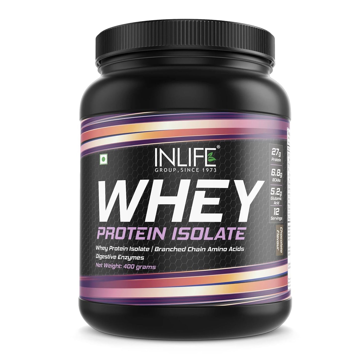 Whey Protein Isolate | 27g Protein Per Serving | Sports Nutrition Workout Drink, Muscle Food, Body Building Supplement (Chocolate, 400 gm)