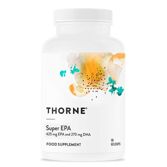 THORNE Super EPA - Omega-3 Fatty Acids EPA 425mg & DHA 270mg Supplement - Support Brain, Cardiovascular, Joints & Skin* - Gluten, Dairy & Soy-Free - 90 Gelcaps