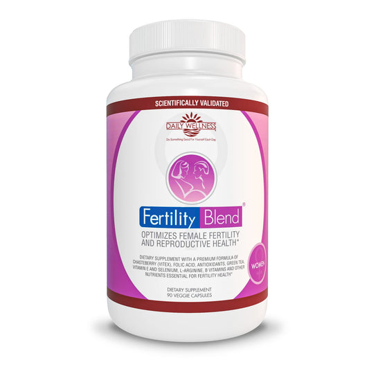 Daily Wellness Fertility Blend for Women - Fertility Supplements for Women, Conception Fertility Prenatal Vitamins, Trying to Conceive Progesterone Supplements, Cycle Support Conception Pills - 1 Pack