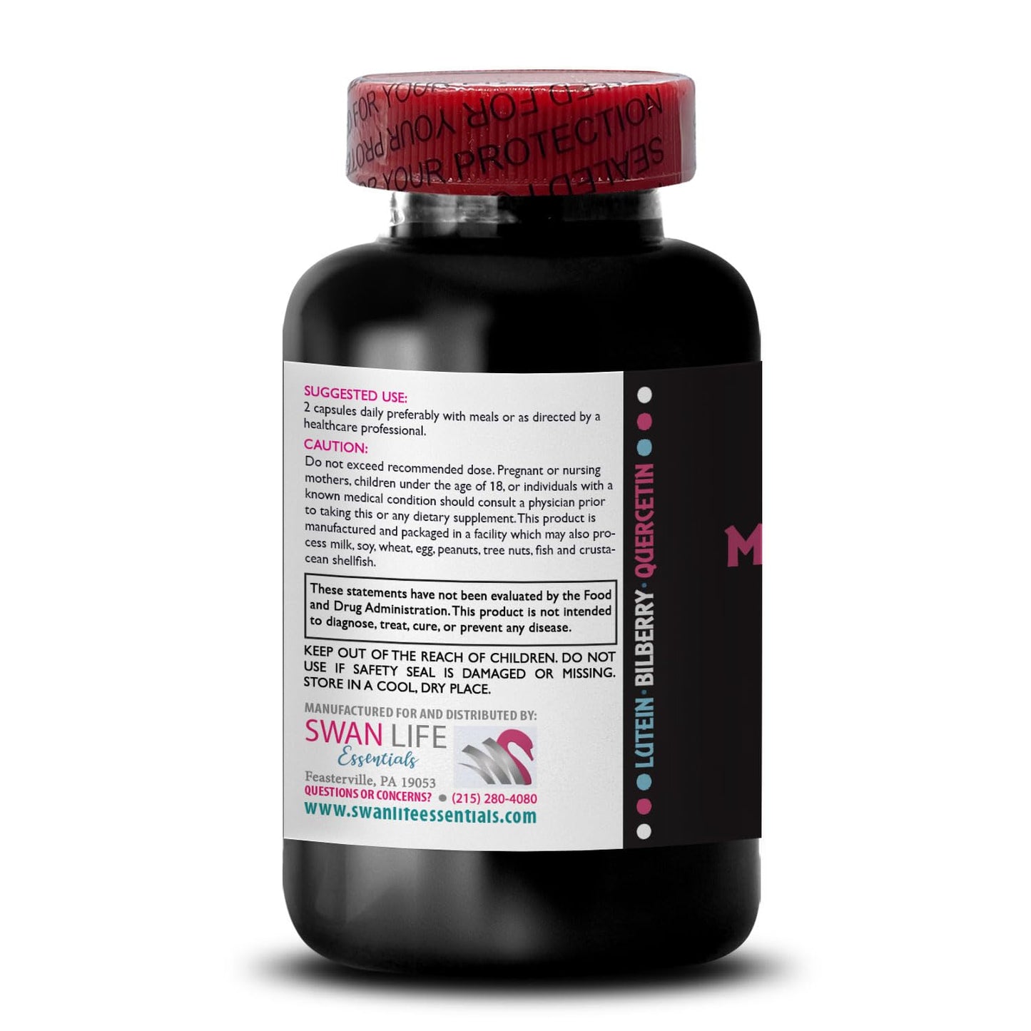 Sharp focus - EYE VISION SUPPLEMENT - Clear image, Eye support, Vision precision, Focus advantage, Bright details, Clearer scenes, Pure view, Lens support, Daily vision 2 Bottle 120 Capsules