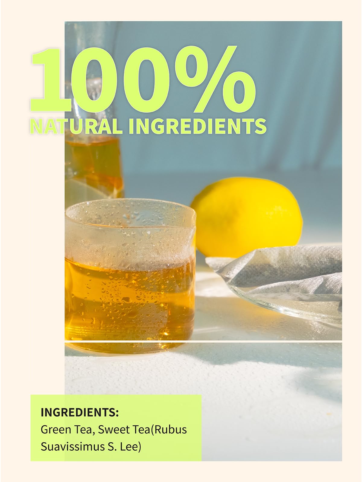 TeeLux Sweet Iced Tea Bags Green Tea Blended with Natural Sweet Tea QuartSized Refreshing Iced Green Tea Zero Sugar 30 Count