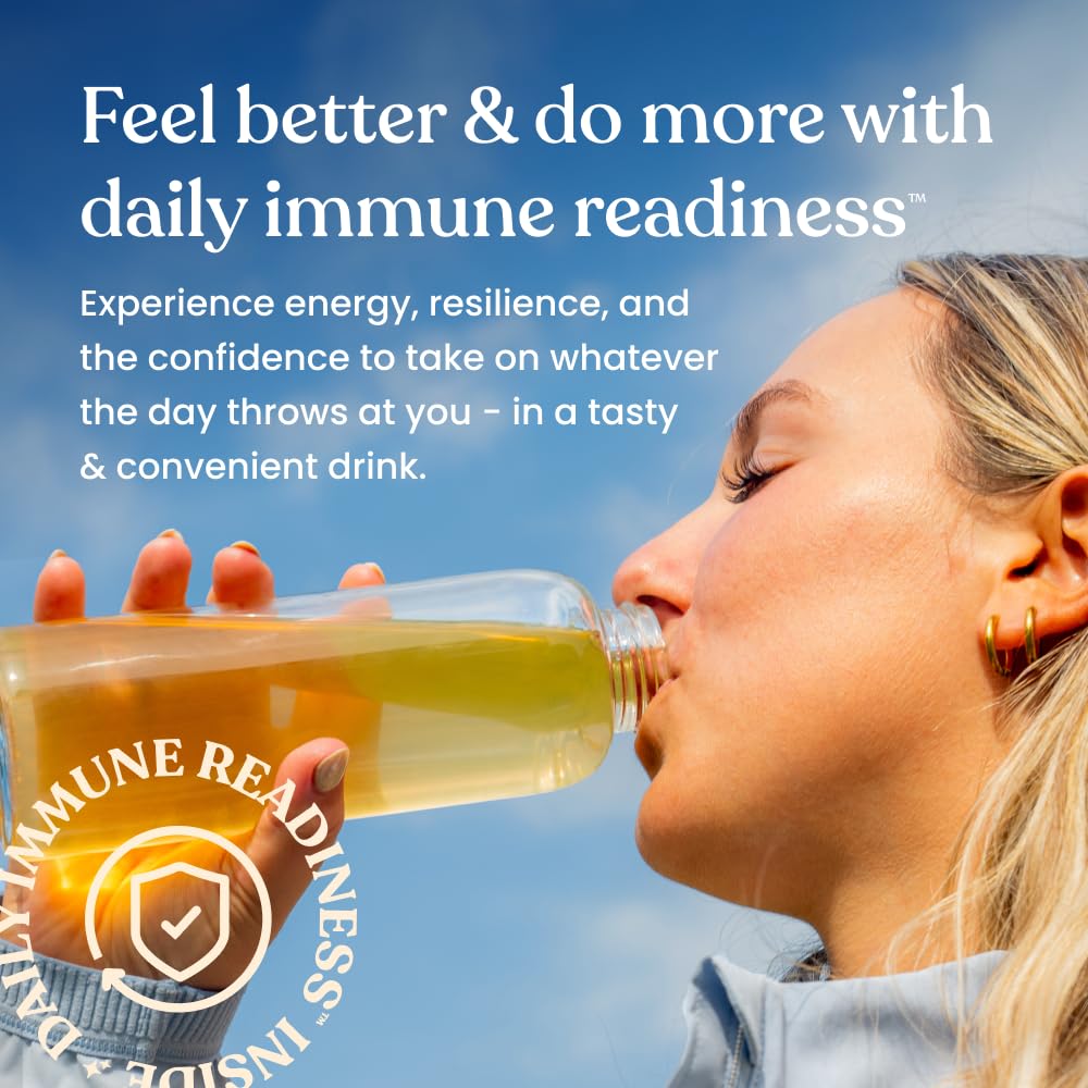 Immune Ready™ - Refreshing Daily Immune Readiness Drink Mix - Peach Mango Flavor - Supports Immune & Digestive Health - Natural Ingredients - 1 Pouch (Pack of 15)