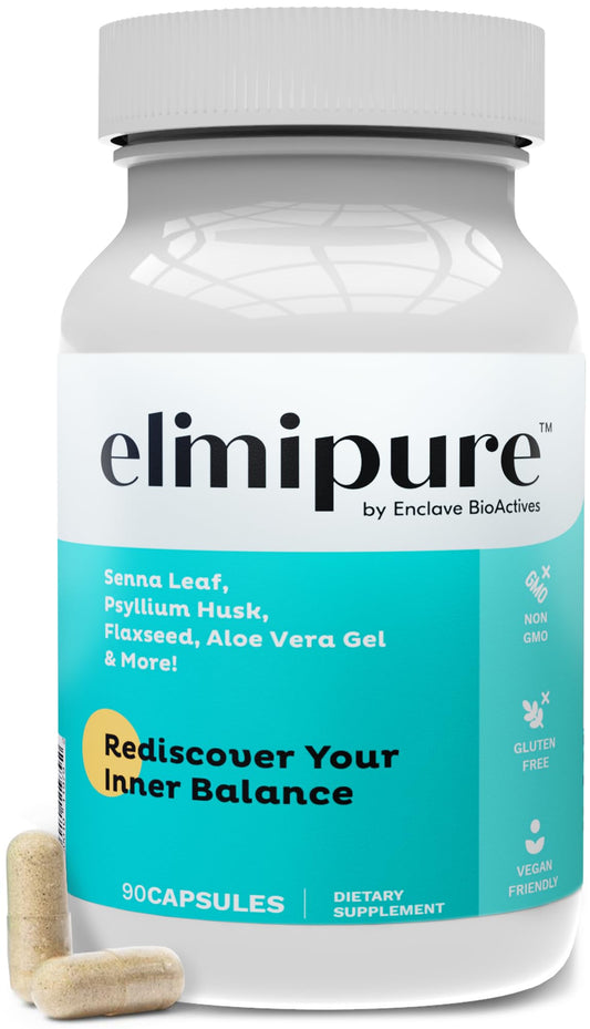 Elimipure Gut Cleanse & Restore Supplement: Natural & Effective Detox Cleanse Capsules | Fortify Your Microbiome | Effortless Morning Stools | Restore Your Gut from The Inside Out