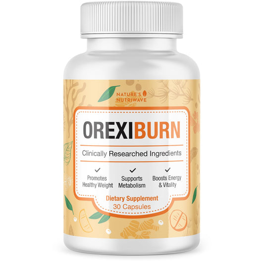 OrexiBurn - 100% Natural Supplement with 8 Plant-Based Ingredients | Non-GMO, No Stimulants, Made in The USA, GMP-Certified | 30 Easy-to-Swallow Capsules, 1 Month Supply