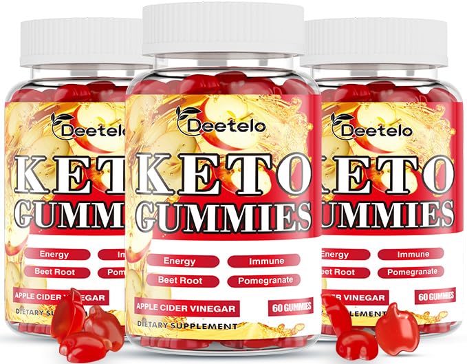 Juebingy Keto ACV Gummies with B12 - Vegan Apple Cider Vinegar Supplement for Energy Boost and Gut Health, Gluten-Free Formula, 180 Count