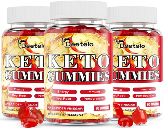 Juebingy Keto ACV Gummies with B12 - Vegan Apple Cider Vinegar Supplement for Energy Boost and Gut Health, Gluten-Free Formula, 180 Count