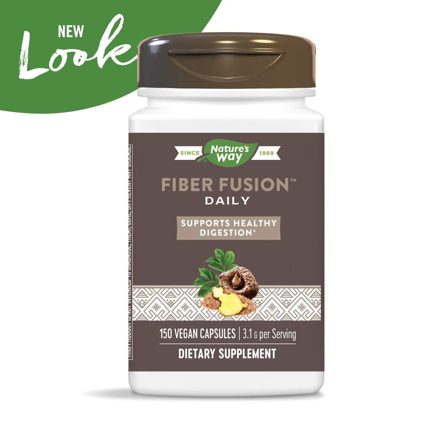 Nature's Way Fiber Fusion Daily, 3.1 g per serving, 150 Capsules, Pack of 3