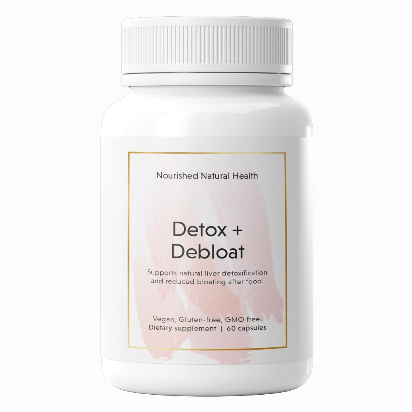 Nourished Natural Health Detox + Debloat - Milk Thistle & Dandelion Root Vegan Supplement for Women - Bloating Relief & Digestion Support - 60 Capsules