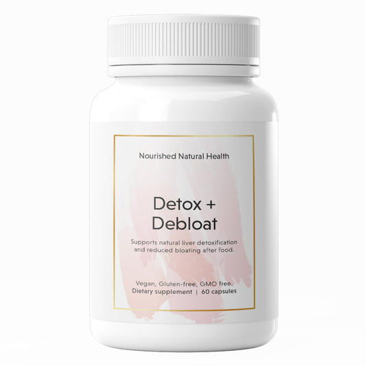 Nourished Natural Health Detox + Debloat - Milk Thistle & Dandelion Root Vegan Supplement for Women - Bloating Relief & Digestion Support - 60 Capsules