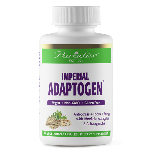 Paradise Herbs, Imperial Adaptogens, with Ashwagandha, Astragalus, Rhodiola, Proprietary Adaptogen Blend for Stress Support, Focus & Energy, 60