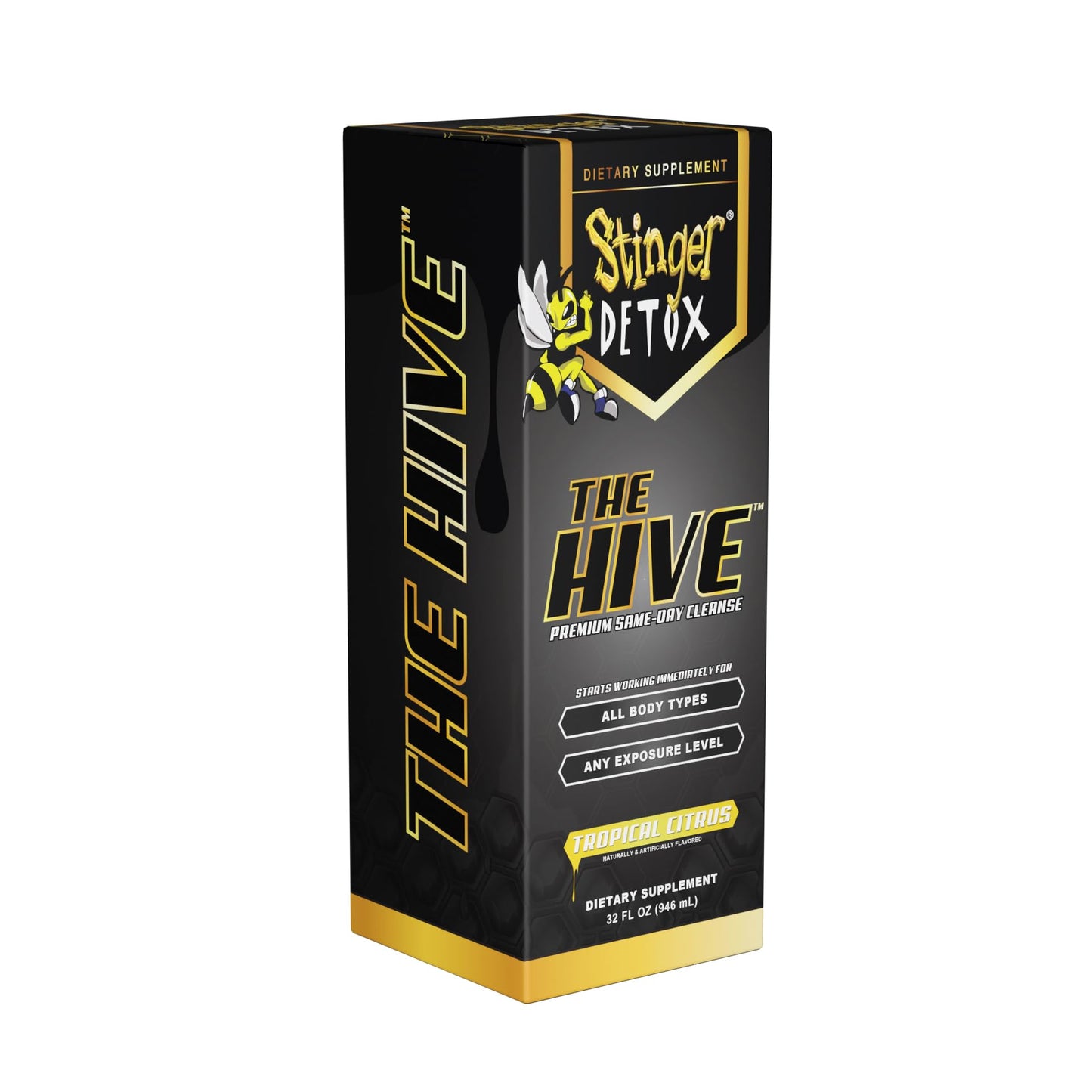 Stinger Detox The HIVE Premium Same-Day Cleanse 32 OZ Drink - Tropical Citrus Flavor - 32 Ounces