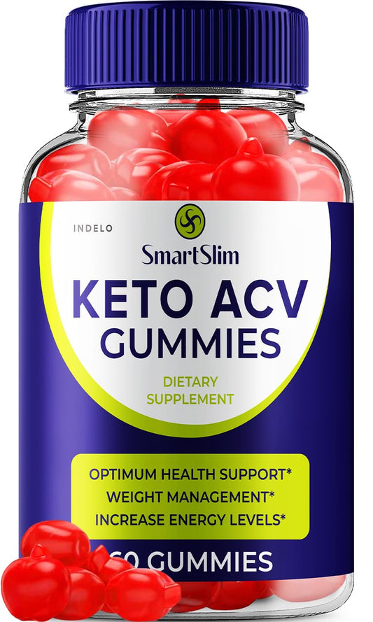 Smart Slim Keto ACV Gummies Advanced - Smart Slim ACV Gummies Reviews, Smart Slim Keto Gummies for Weight Management B12 SmartSlim 1000mg Formula (1 Pack - 60 Gummies)