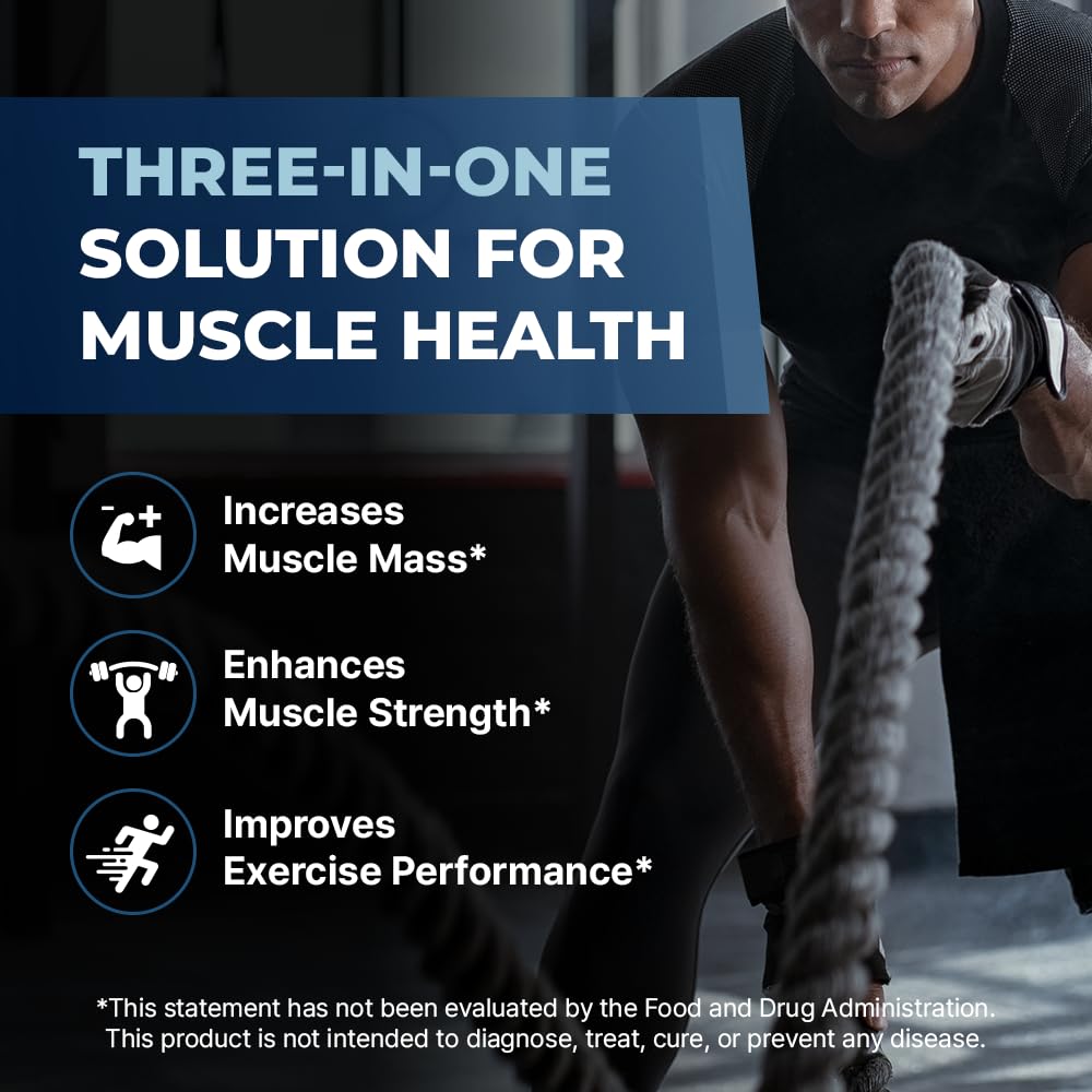 SIALLAC Muscle Health - Enhance Muscle Mass & Strength, Fast Workout Recovery, Reduce Fatigue & Boost Exercise Performance, 6-Sialyllactose (6-SL), 900mg, 90 Tablets