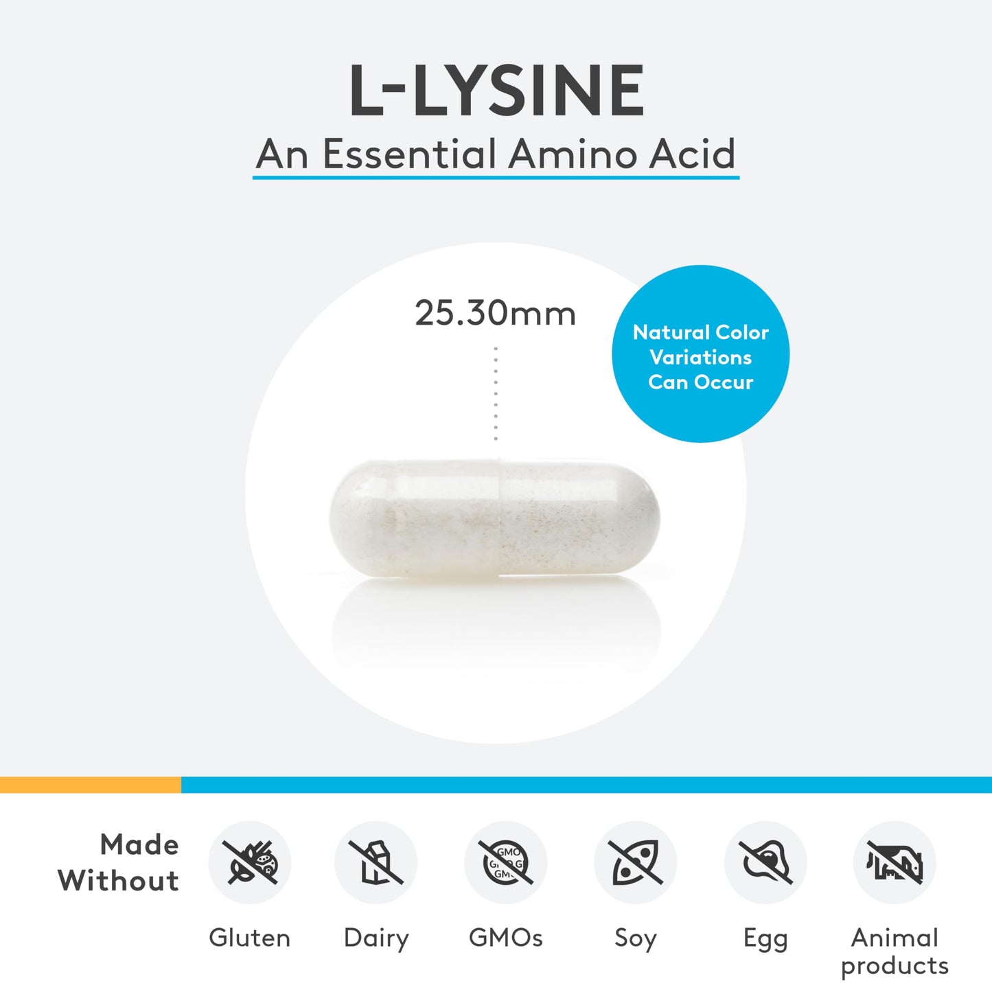 XYMOGEN L-Lysine 1000mg Capsules - Amino Acid Supplement to Support Synthesis of Collagen, Provides Balance to a High Intake of Arginine (90 Capsules)