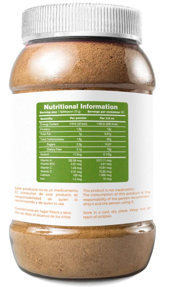 BE Fibra Premium Daily use Fiber Supplement-10.5 oz Simi-Style Blend with Wheat Bran, Algas, Maguey & More Natural Ingredients + Antioxidants & Vitamins A, B12, C & D-Supports Digestive Wellness Simi