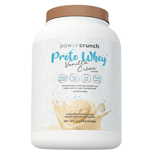 Power Crunch Proto Whey Vanilla Crème Protein Powder, 20g Protein, 26 Servings 1 Container of 2.1 LBS (949 g)