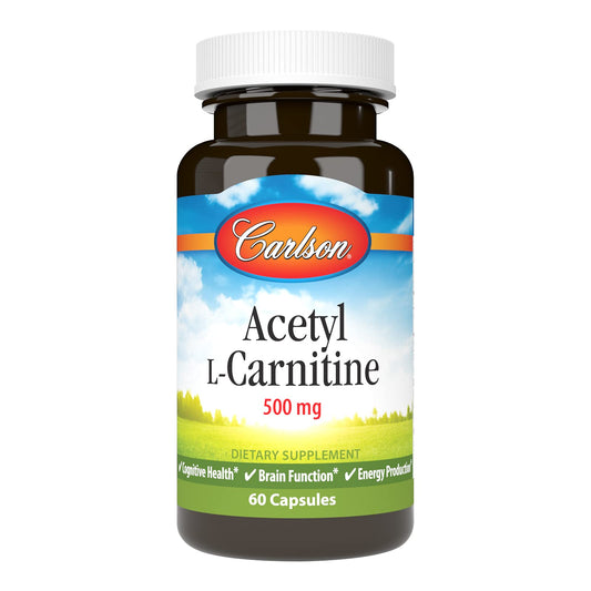 Carlson Labs Acetyl L-Carnitine, 500mg, 60 Capsules