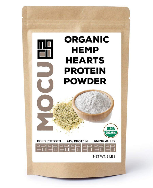 Get Chia Organic Hemp Heart Protein Powder-74% | 22 Grams Protein Per Serving I Cold Processed & Stored | Made from The Hemp Heart | (6 LBS (2 X 3 LB Bags)