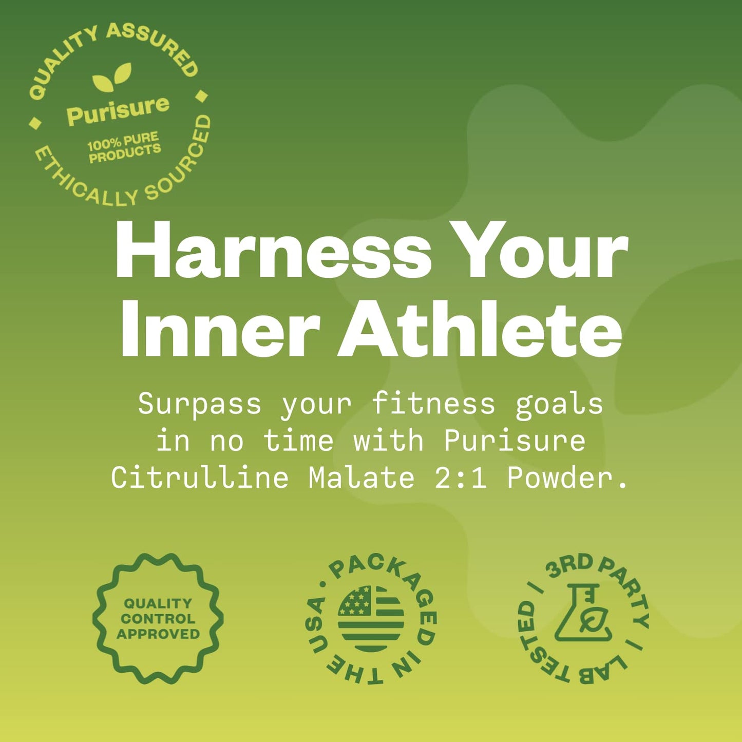 Purisure L Citrulline Malate 2:1 Powder, 1 kg, Citrulline Supplement and Citrulline Nitrate for Strength Performance and Energy, Pre-Workout L Arginine L Citrulline Supplement Powder, 334 Servings