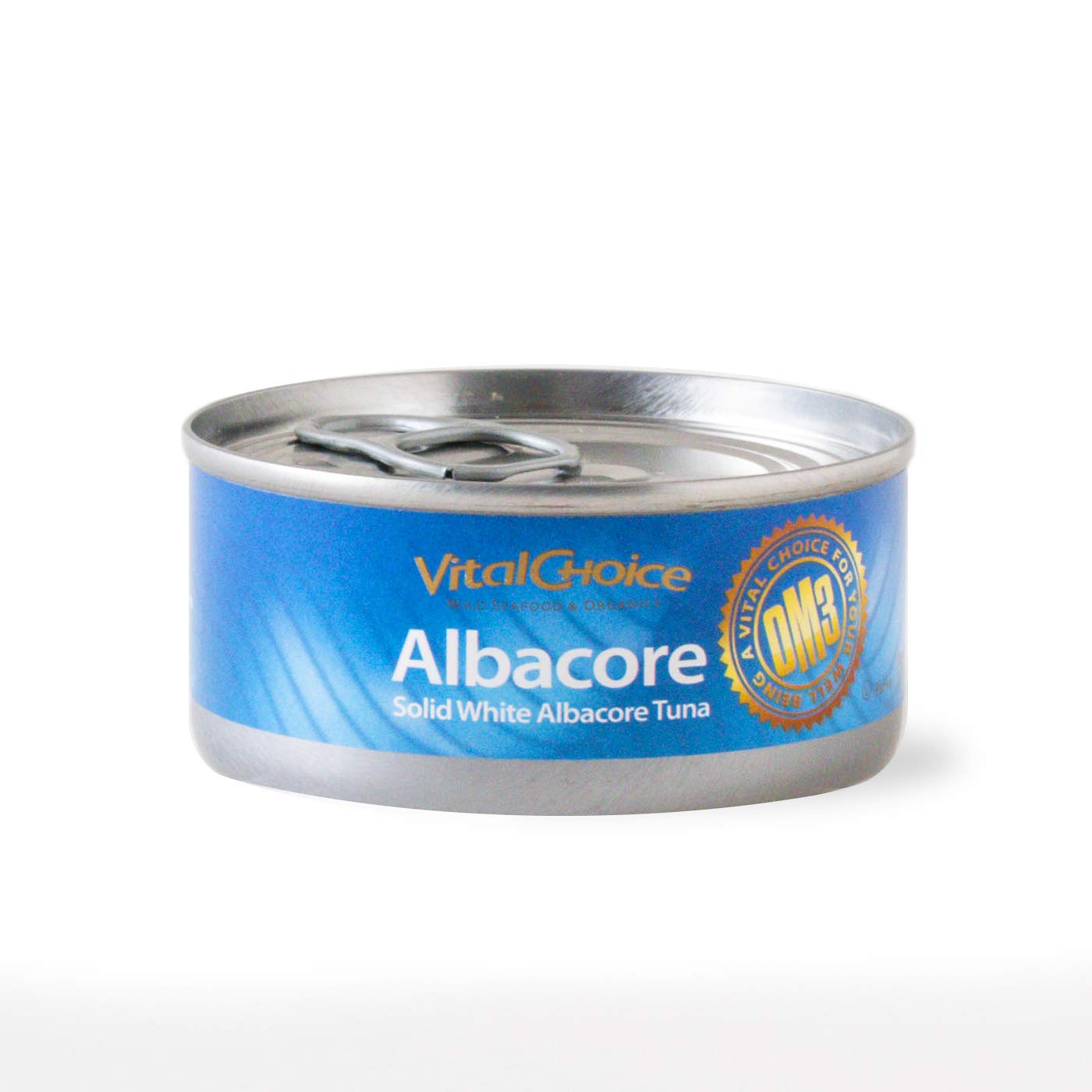 Vital Choice Albacore Tuna Can 6Pack  Natural WildCaught Canned Tuna  GlutenFree DolphinSafe LowSodium Certified Kosher and Sustainable Tuna In Organic Extra Virgin Olive Oil 375 oz Cans Pack of 6