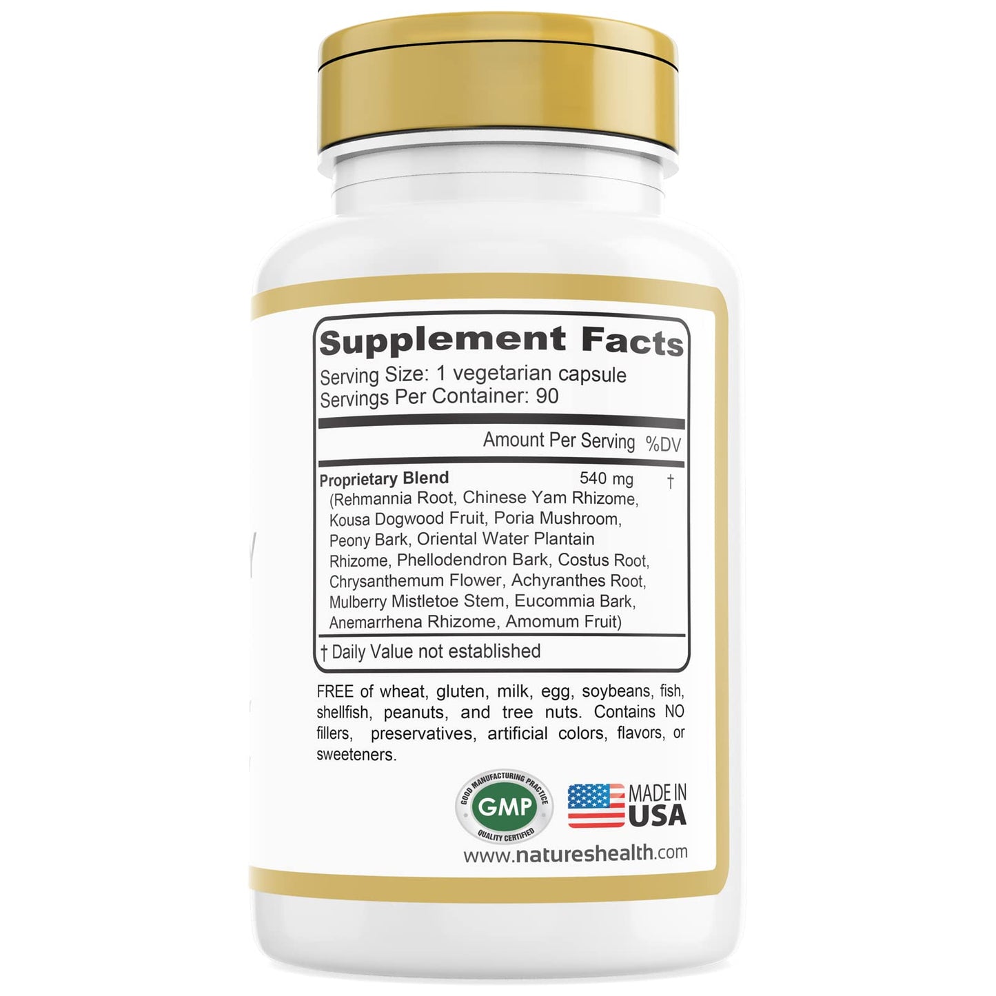Nature's Health Liver and Kidney Cleanse Supplement - Rehmannia Formula - Naturally Detox and Boost Vitality - 90 Vegetarian Capsules