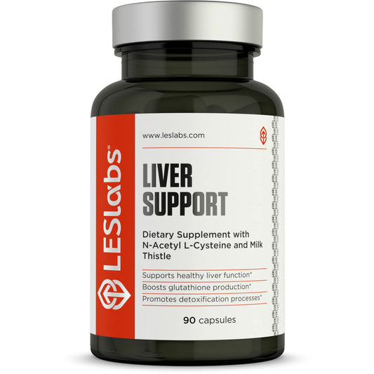 LES Labs Liver Support - Promotes Healthy Liver Function, Glutathione Production & Detoxification - Milk Thistle, NAC, ALA & Dandelion Extracts - Non-GMO Supplement - 90 Capsules
