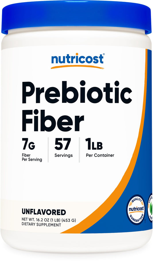 Nutricost Prebiotic Fiber Unflavored (1 Pound) - Vegan, Gluten-Free, GMO-Free