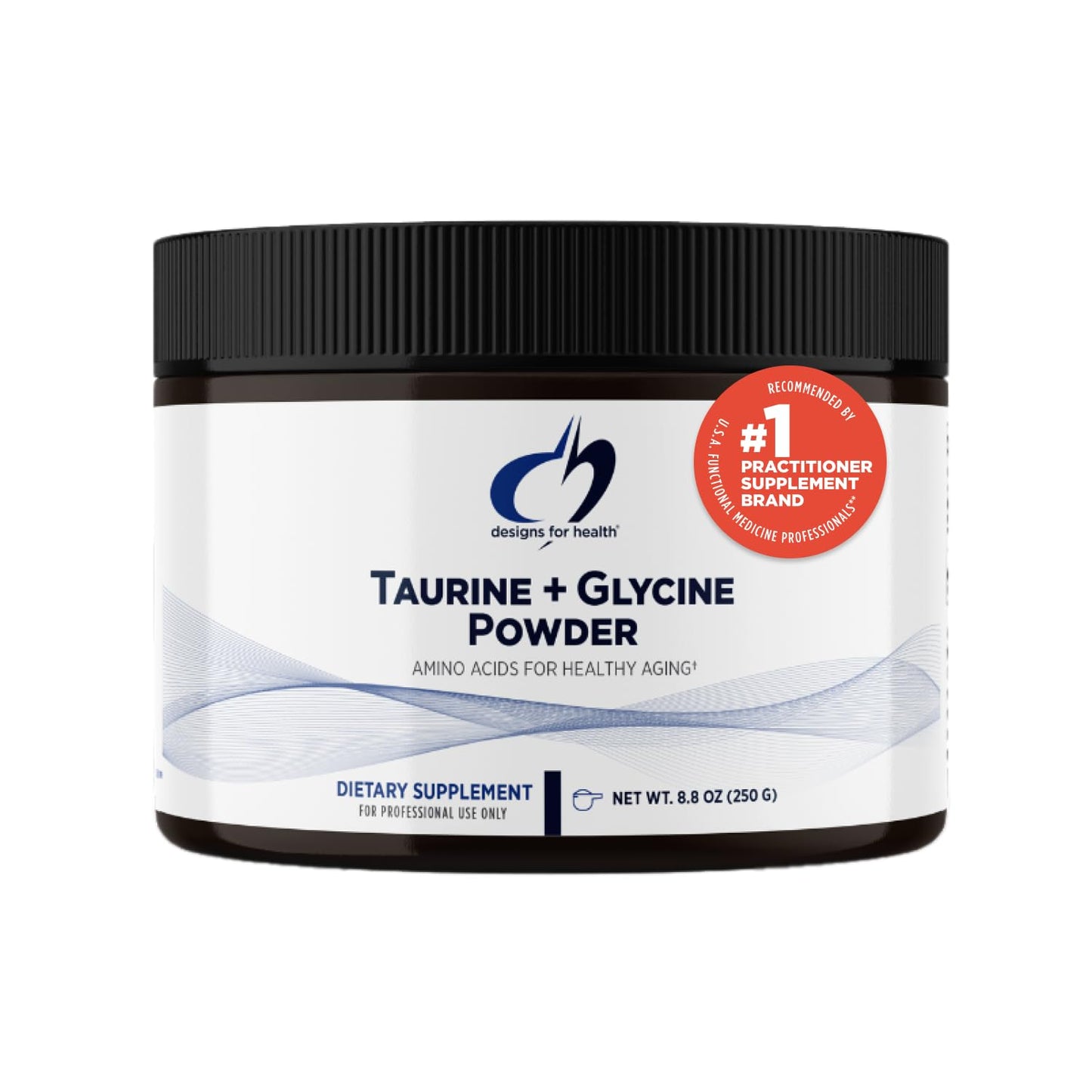 Designs for Health Taurine + Glycine Powder - Amino Acids for Healthy Aging - Supports Cellular, Metabolic & Heart Health - Non-GMO Unflavored Amino Acid Powder (250 g)