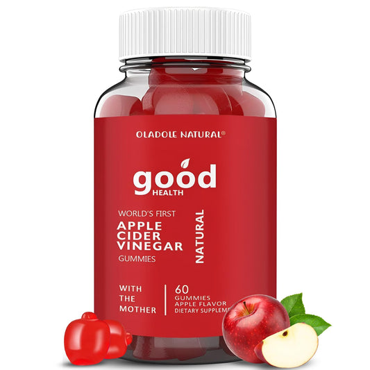 Oladole Apple Cider Vinegar Gummies with Mother - 60 Gummies | Delicious ACV Supplement | ACV Gummy | Enriched with Vitamin B12, B9, Pomegranate, Beetroot | Gelatin-Free, Gluten-Free, Vegan
