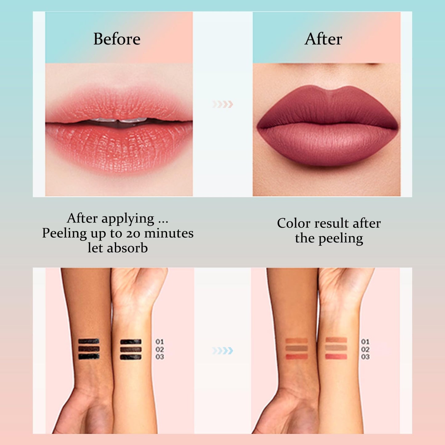 SELINE GIRL Peel Off Lip Liner Stain Velvet Tint - Long-Lasting, Moisturizing, Non-Sticky Matte Lip Lacquer, Highly Pigmented, Smudge-Proof Liquid Lipstick Makeup (brown)