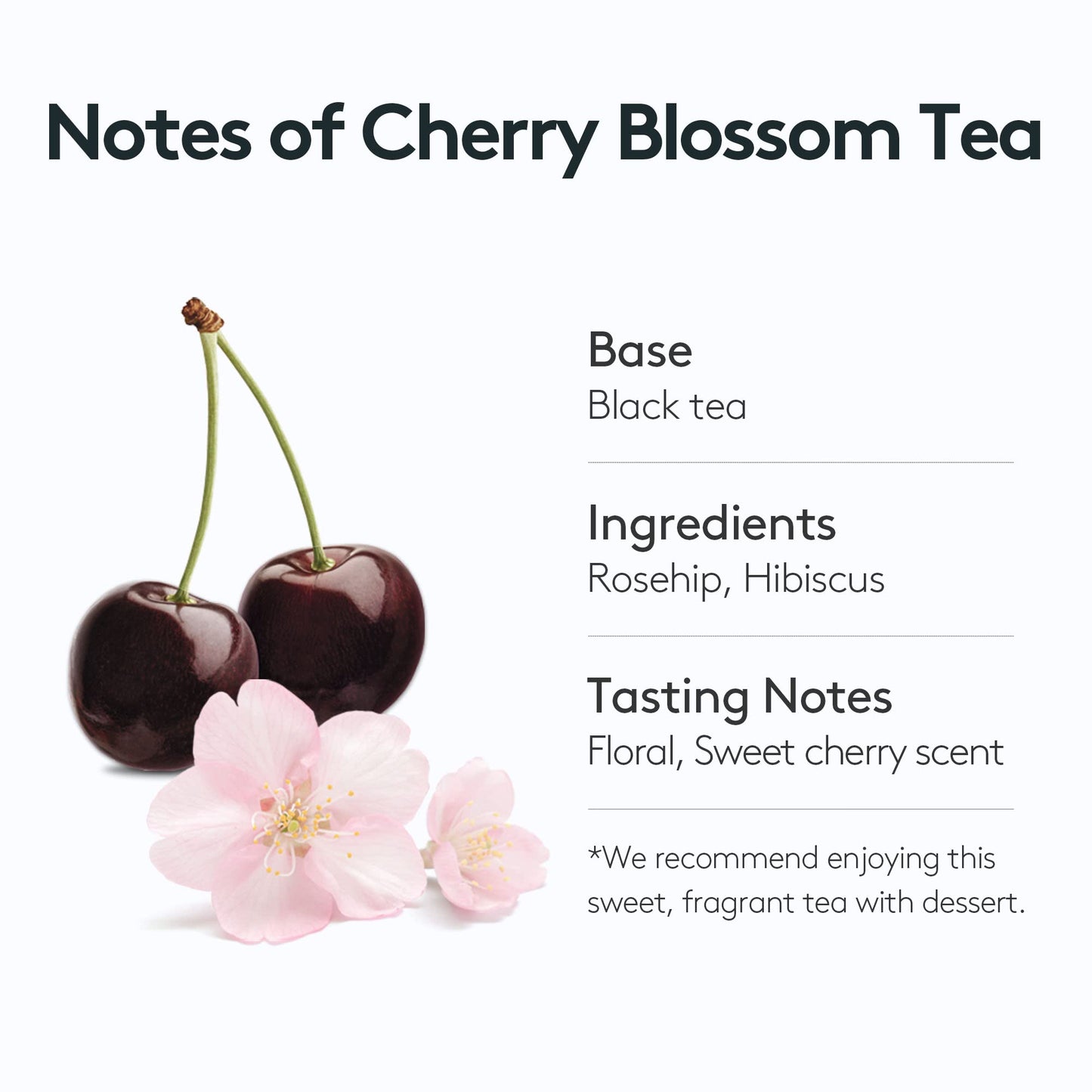 OSULLOC Cherry Blossom Tea Floral Sweet cherry scent  Korean Premium Blended Tea Bag  Sweet Fruit Tea  20 Count Tea Bags 127oz