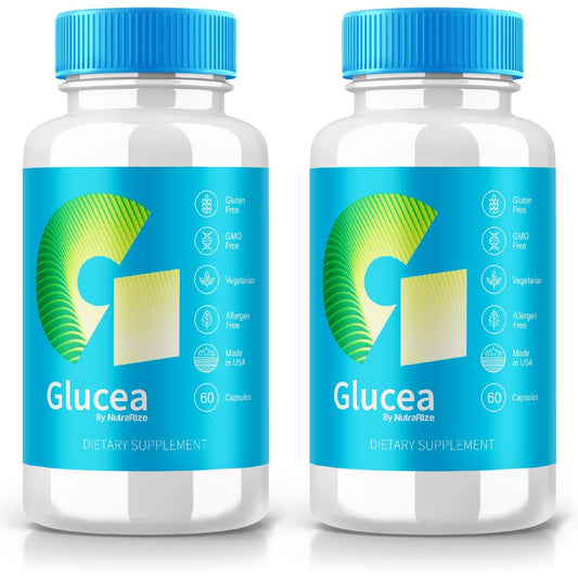 (2 Pack) Glucea Capsules - Glucea Supplement to Maintain Stable Healthy Levels, All-Natural Blood Dietary Pills, Glucea Support Advanced Formula for Optimal Health, Pastillas Reviews (120 Capsules)