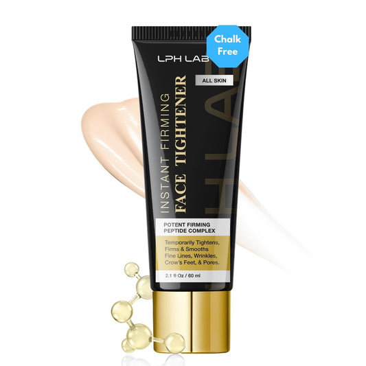 LPH LAB Temporary Face Tightener: Light Matte Film Blurs & Smooths the Appearance of Wrinkles & Fine Lines, Chalk-Free, Light Natural Firming, Makeup-Friendly, 2.1 oz