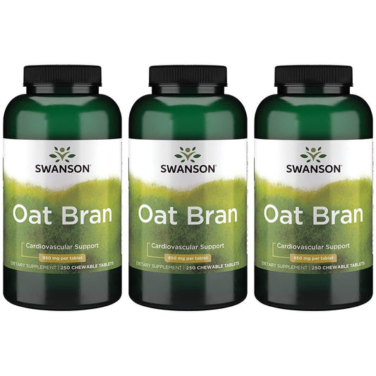 Swanson Premium Brand Oat Bran 850 Milligrams 250 Chwbls (3 Pack)