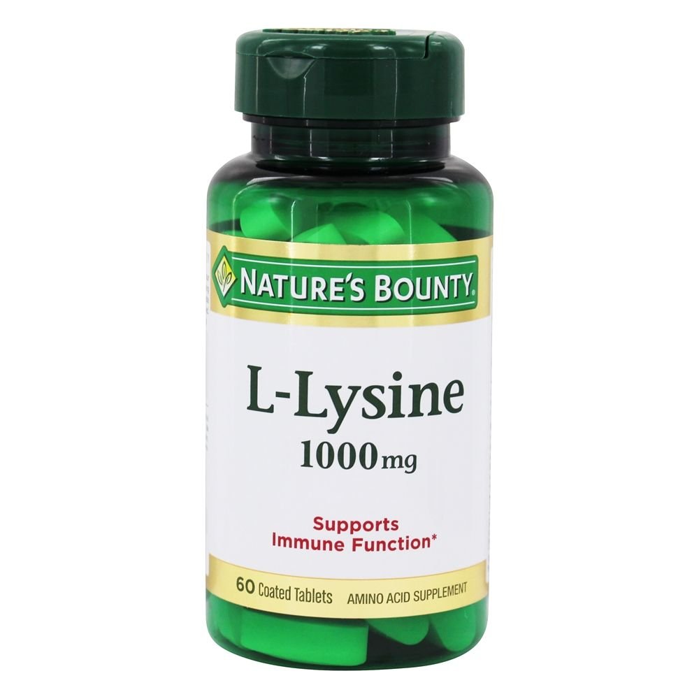 Nature's Bounty L-Lysine 1000 mg Tablets 60 ea (Pack of 2)