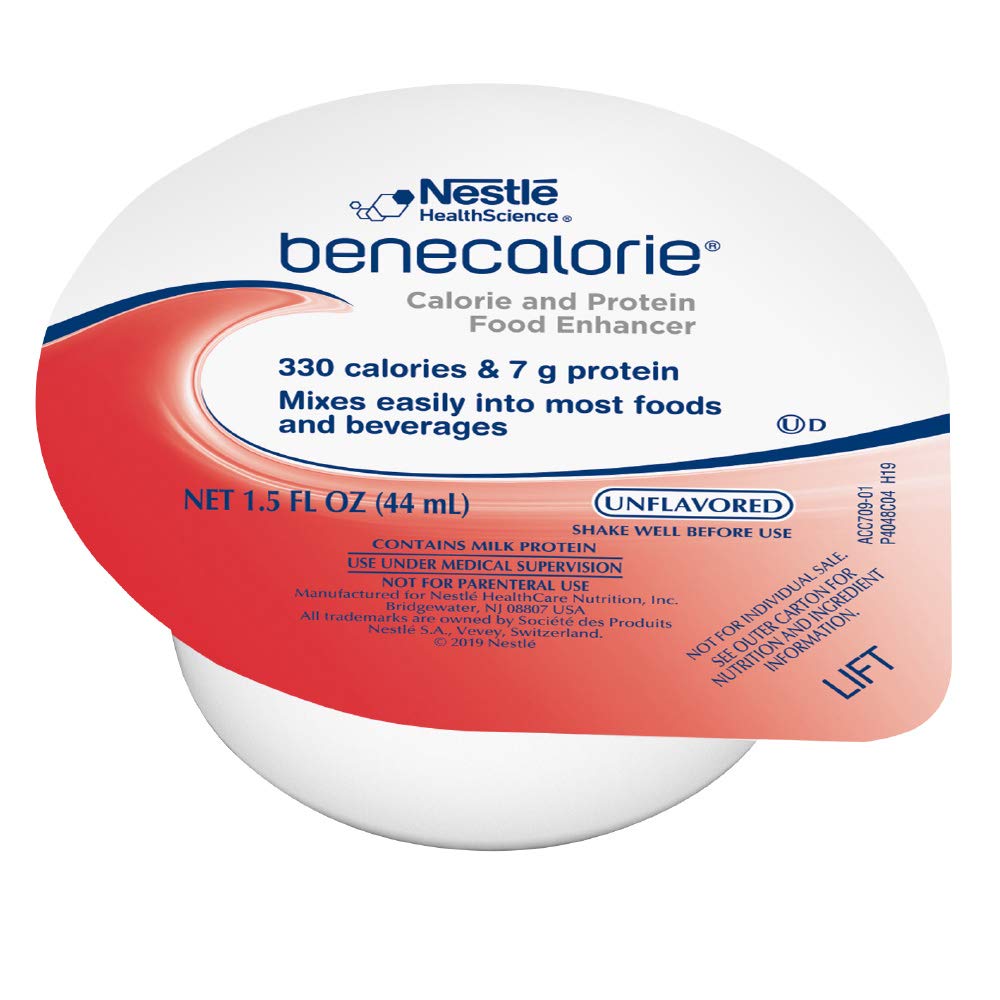 Benecalorie Calorie and Protein Enhancer - Unflavored (330 Calories, 7g Protein) - 1.5 fl oz Cups, 24 Pack