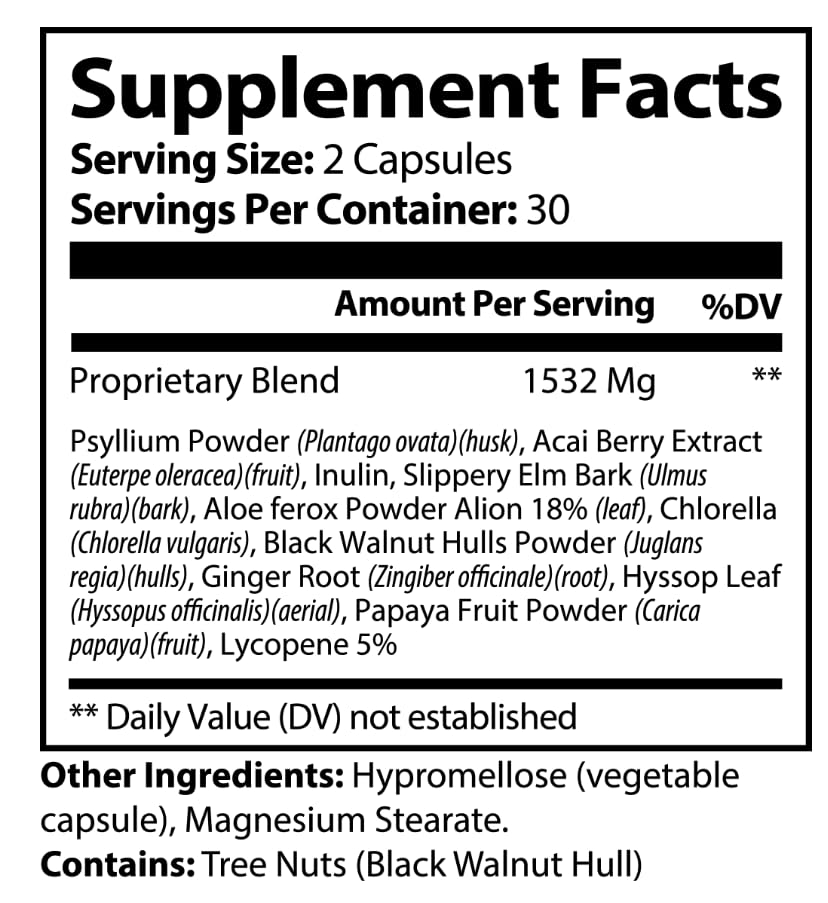 Max Detox Advanced Herbal Cleansing Supplement, 60 Capsules, Natural Digestive Support