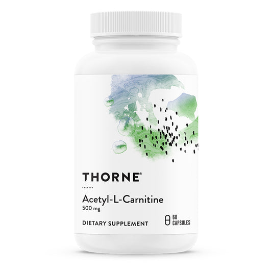THORNE Acetyl-L-Carnitine - 500 mg - Supports Brain Function & Healthy Nerve Sensations in The Hands & Feet* - Gluten, Dairy & Soy-Free - 60 Capsules