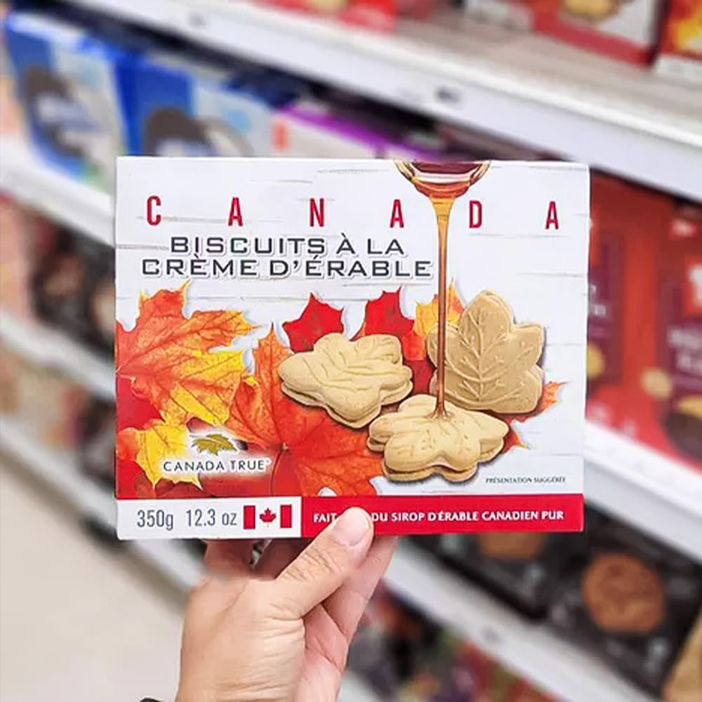 Maple Cookies From Canada 2Pack x 350g Maple Cream Cookies Made From 100 Real Canadian Maple Syrup  In BoomQQ Special Packaging