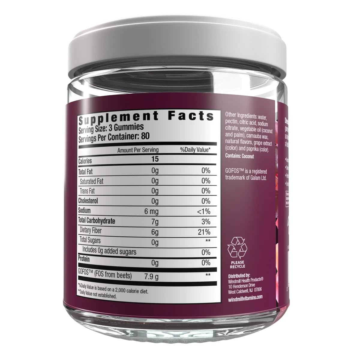 Fiber Care Gummies 240 ct, 80 Servings, 6g of Fiber Per Serving, Help Supports Regularity & Promote Digestive Health Pack of 1