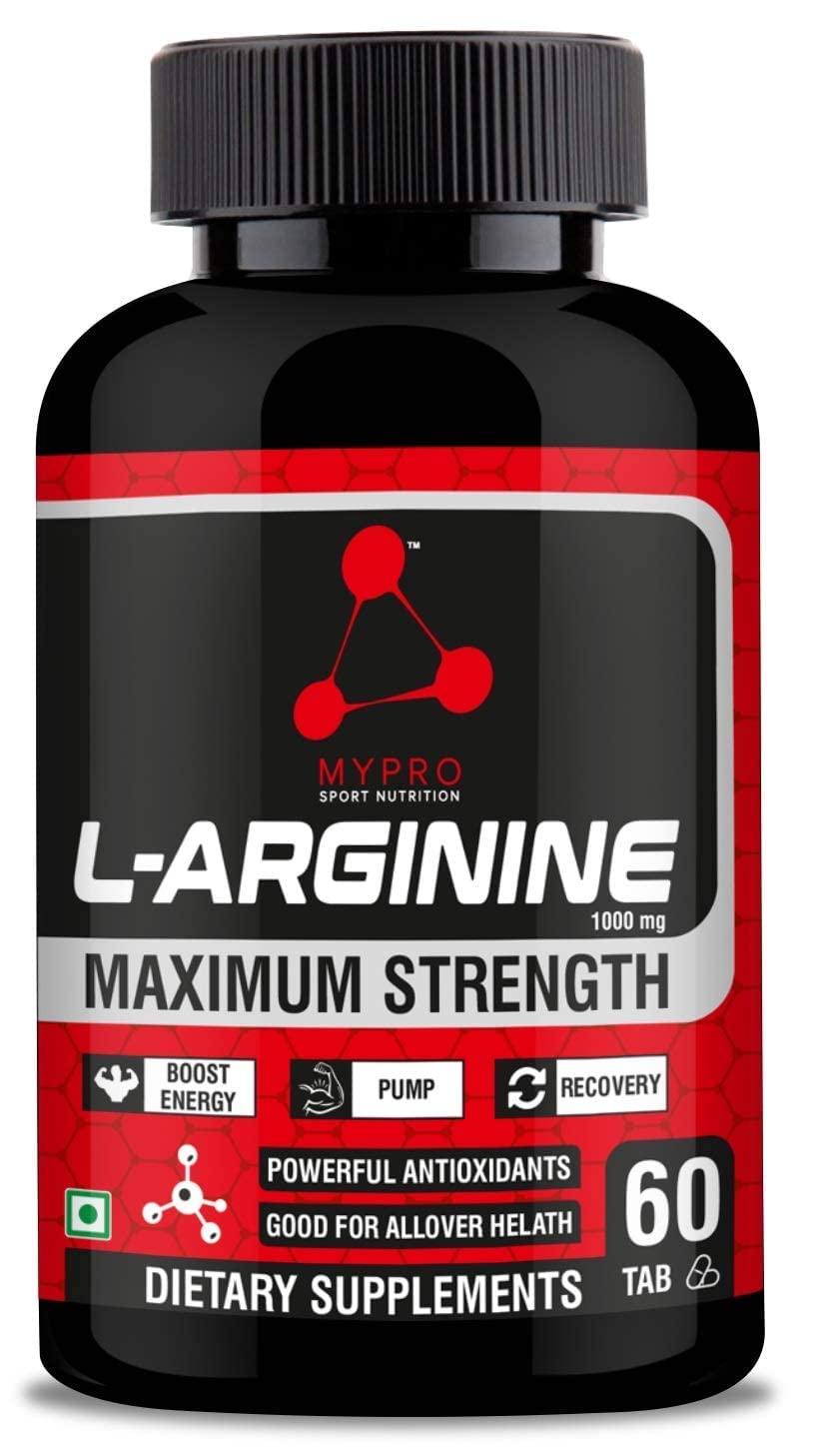 Sport Nutrition L-Arginine 1000mg Supplement for Muscle Growth, Stamina, Immune Booster & Energy, 60 Tablets