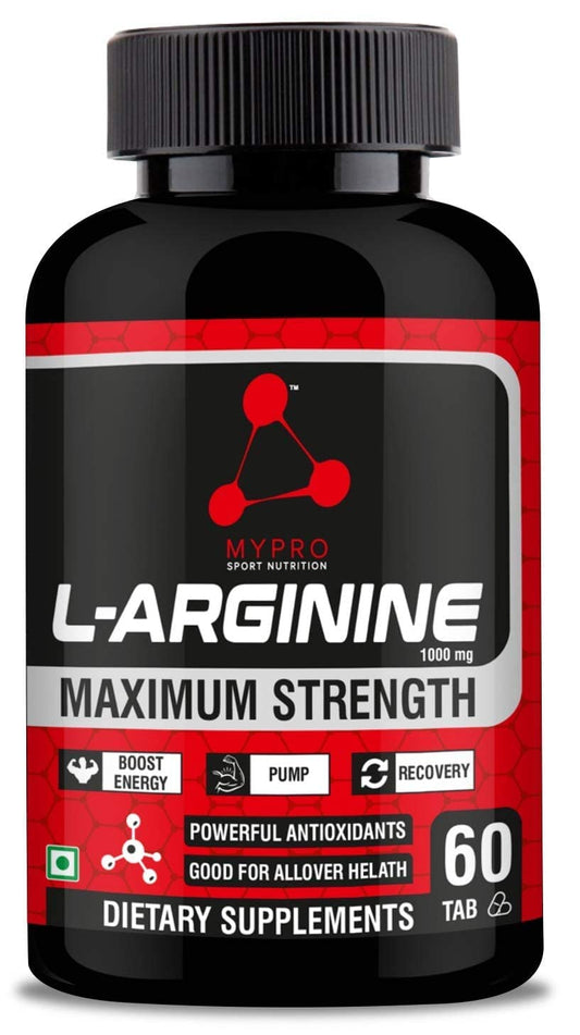 Sport Nutrition L-Arginine 1000mg Supplement for Muscle Growth, Stamina, Immune Booster & Energy, 60 Tablets