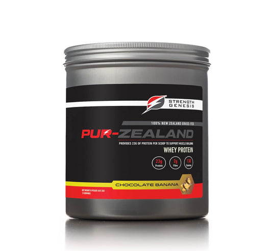 Strength Genesis Grass Fed Whey Protein Chocolate Banana Pur Zealander Grass-Fed Whey Protein