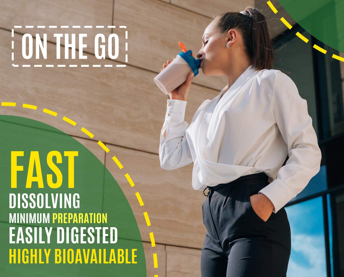 VUNNEX Plant Based - 100% Pure Organic Hydrolyzed Pea Protein Powder - Canada Grown Yellow Pea, Vegan Natural Unflavored, Dairy Free, Gluten Free, Soy Free, Sugar Free, Non-GMO with BCAA 2.62lb