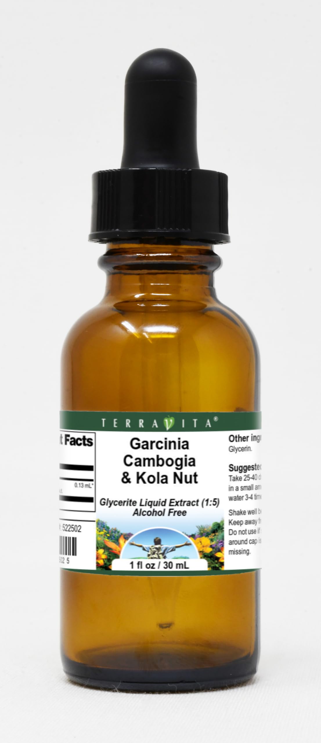 Garcinia Cambogia & Kola Nut Glycerite Liquid Extract (1:5) - No Flavor (1 oz, ZIN: 522502)