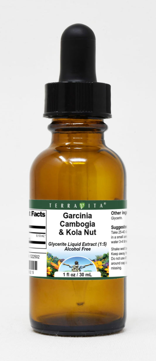 Garcinia Cambogia & Kola Nut Glycerite Liquid Extract (1:5) - No Flavor (1 oz, ZIN: 522502)