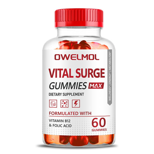 Vital Surge Male Gummies, Men's Performance Gummies, MAX Strength VitalSurge Advanced Formula, VitaSurge for Men, 1050MG (60 Gummies)