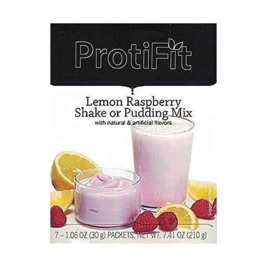Proti Fit Bariatrix Nutrition Lemon Raspberry Shake Or Pudding Mix - For Weight Loss - Hunger Suppressant - 15 Grams of Protein - 100 Calories- Meal Replacement 7 Packets 1.06 OZ (NET WT 7.41 OZ)