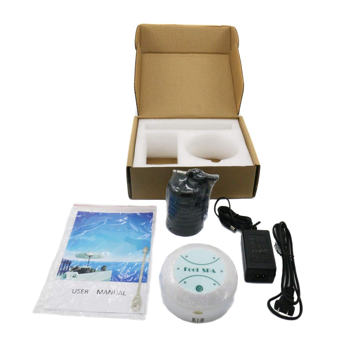 Saweyona 1 Set Mini Detox Machine Cell Machine Ionic Cleanse Ionic Detox Foot Spa Foot Bath Aqua Foot Bath Massage Detox Foot Bath 802FS with Black Array