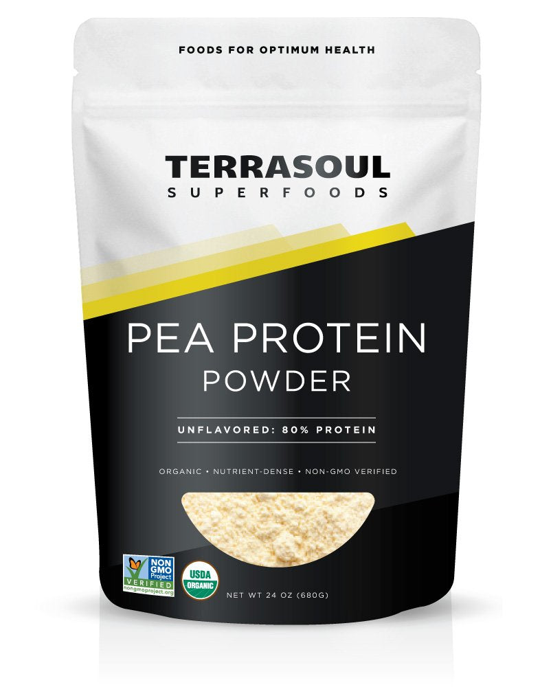 Terrasoul Superfoods Organic Pea Protein (Unflavored, Smooth Texture), 1.5 Pounds